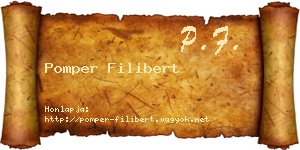 Pomper Filibert névjegykártya